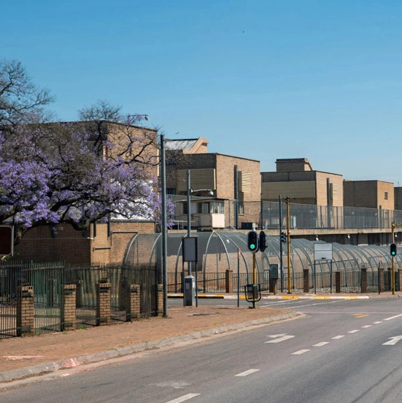 Pretoria Central Prison, South Africa, street view from Kgosi Mampuru Street