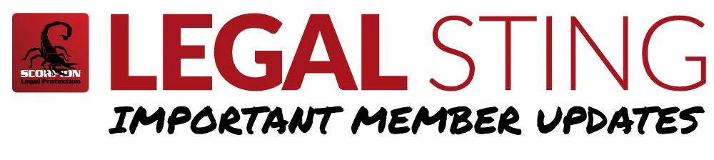 Legal Sting - Important Member Updates