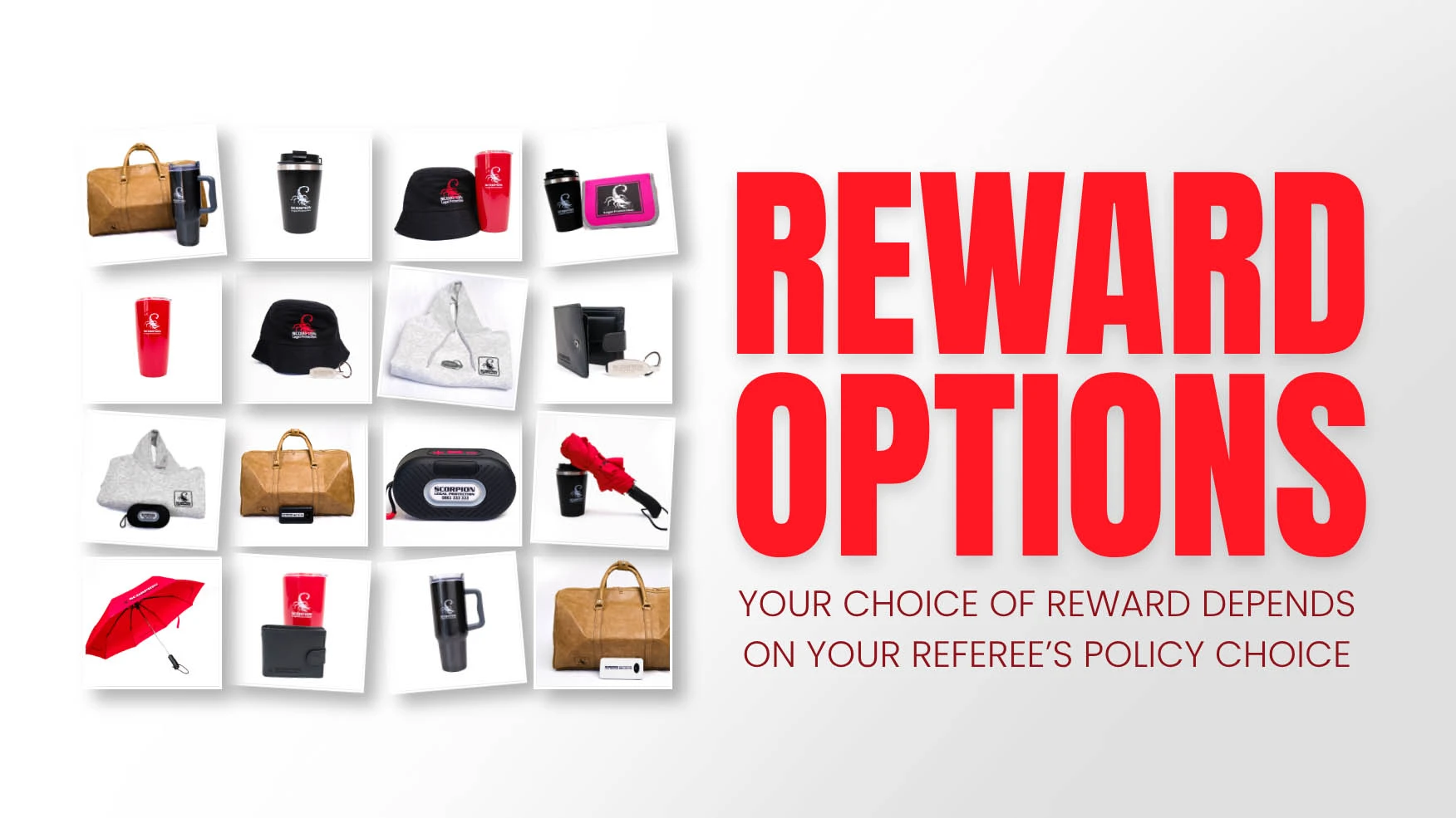 Reward options &ndash; your choice of reward depends on your referee&rsquo;s policy choice