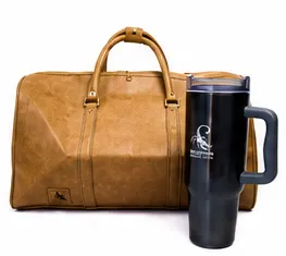 Duffel bag and 1.2L travel mug