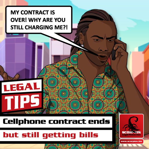 Man arguing over the phone with his cell phone provider about still getting billed despite cancelling contract