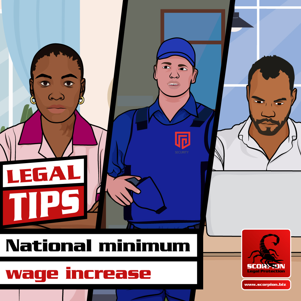 Illustrated minimum wage South African workers