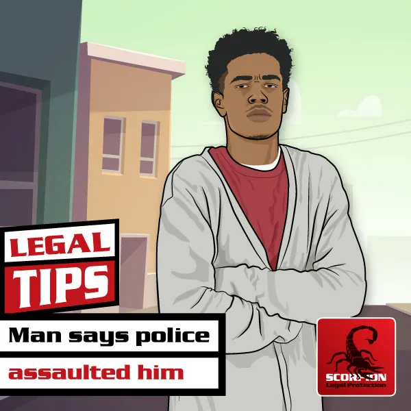 Illustration of a South African man who was assaulted by the police