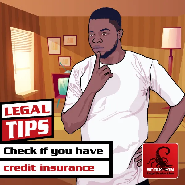 Illustration of a South African man wondering whether he has credit insurance