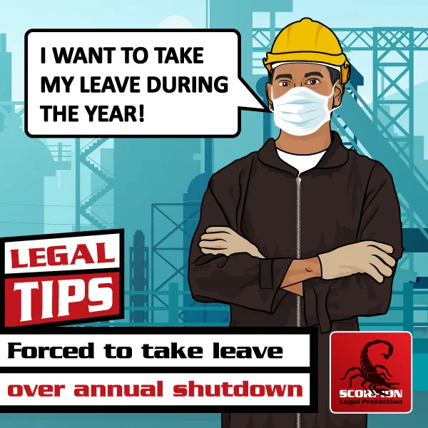 Illustration of an employee frustrated because of being forced to take leave over shutdown 