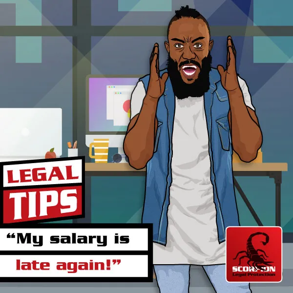 Illustration of an employee who is enraged since his salary is late again