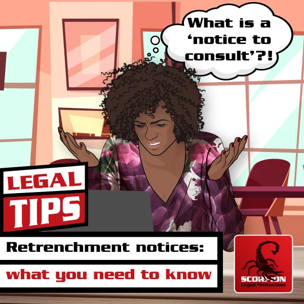 Illustration of a South African employee wondering what a `Notice to consult` is