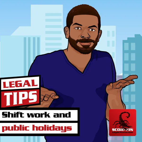 Illustration of a South African man wondering how public holidays work for shift workers