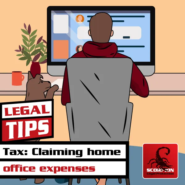 Illustration of an employee working from home
