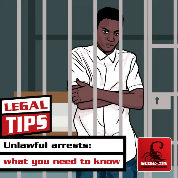 Illustration of a man who has been unlawfully arrested