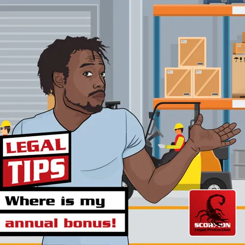 Illustration of a South African man wondering why he has not received an annual bonus