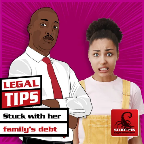 Stuck with her family’s debt