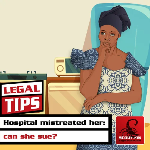 Hospital mistreated her: can she sue?