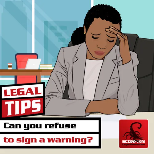 Can you refuse to sign a warning?
