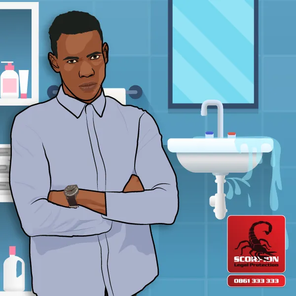 Illustration of a South African man who has reported his landlord to the RHT